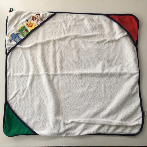 Baby Einstein Accessories Baby Einstein Hooded Towel White Red